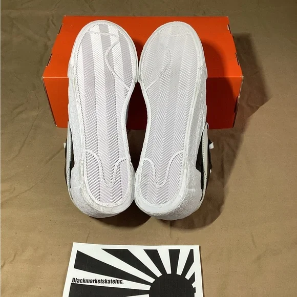 Nike x sacai x Blazer Low Black Patent DM6443-001 Men's Size 10